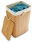 Relaxdays Wäschekorb Bambus, mit Deckel, rechteckig, XL, 83 L, faltbarer Wäschesammler, HBT 65,5 x 43,5 x 33,5 cm, natur