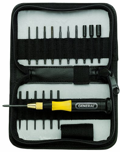 General Tools 63518 Eighteen-Piece Precision Screwdriver Set,Black