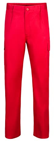 Velilla 345 - Pantalon multipoches (taille 42) couleur rouge