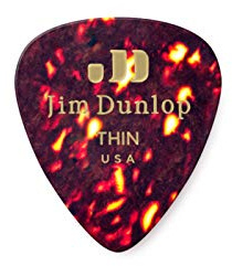 Jim Dunlop Celluloid Shell Pick Thin - 12 Pack