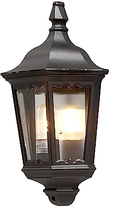 Konstsmide Firenze 7229-750 Wandleuchte B: 25cm T: 16cm H: 44,5cm / 1x100W / IP43 / lackiertes Aluminium / matt-schwarz