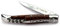 Laguiole en Aubrac Taschenmesser mit Korkenzieher L0312AMIF 12 cm, Griffschalen Schlangenholz, Klinge 10 cm glänzend, Backen glänzend