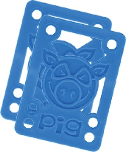 Pig Piles Blue Skateboard Riser Pads - 1/8 - Hard
