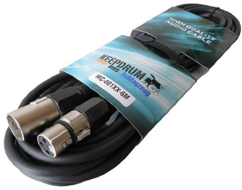Keepdrum MC-001XX Câble microphone XLR femelle vers XLR mâle 6 m