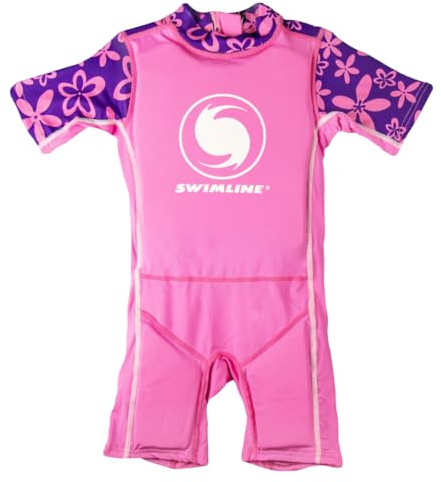 SWIMLINE Buoyant Zip-Up Swim Trainer Vest – Floating Life Jacket Suit for Children Ages 4+, Large 40-55 lbs, Girls, Pink