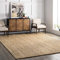 nuLOOM Rigo Handgewebter Bauernteppich aus Jute, 91 cm x 152 cm, Natur