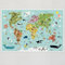 Weltkarte Kinder Poster XXL Kinderweltkarte Plakate Kinderzimmer Weltkarten Kind Lernposter Illustration Kinderweltkarten Tiere Kinderposter