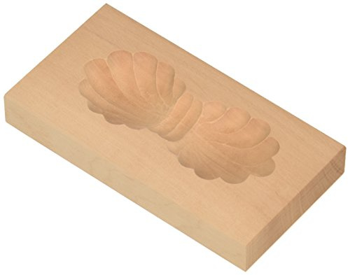 Städter 848030 Spekulatiusmodel Doppelmuschel Backform, Holz, braun, 11,5 x 6 x 3 cm,