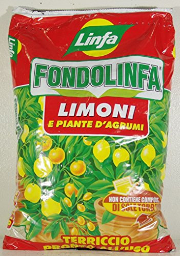FONDOLINFA LIMONI TERRICCIO PRONTO ALL'USO PER LIMONI E PIANTE D'AGRUMI CONFEZIONE DA 10 LT