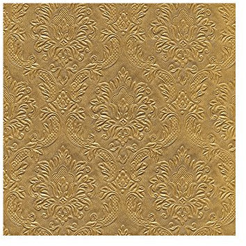 Paper + Design 14046 Gold 16 (S) Papier Serviette – Papier Servietten (Gold, Muster, 250 mm, 25 cm, 16 Pc (S))