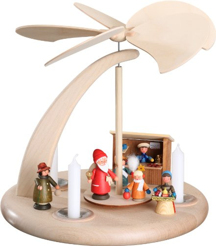 Seiffener Volkskunst eG La pirámide para Las Velas y el té Enciende Las montañas arqueadas la Navidad del Mineral del Mercado los 25cm de la Navidad de la pirámide Nuevas