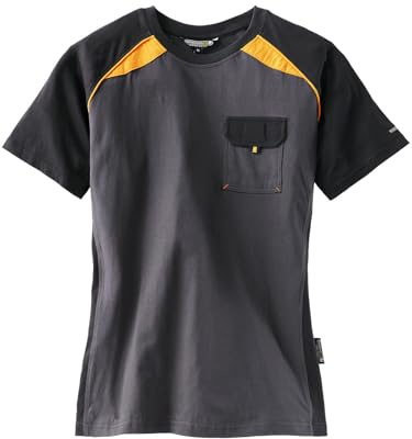 Terratrend Job Terrax T-Shirt Gr.XL dunkelgrau/schwarz/orange 50% PES/50% Cool Dry, 3816-XL-6310