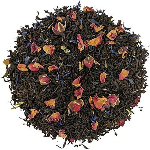 Rose Earl Grey Naturally Flavoured Black Loose Leaf Tea by Simpli-Special for Hot or Iced Tea (100g in Resealable Pouch)