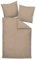 Janine Mako Satin Bettwäsche Uni Colors 155 x 220 cm Taupe