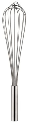 PIAZZA - Frusta a Mano da Cucina Professionale in Acciaio Inossidabile 8 Fili, 45cm, Sbattitore Manuale Robusto con Anello per Mescolare Agilmente senza Grumi, Utensili Cucina Acciaio Inox, 45x9x9 cm