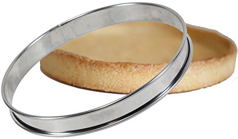 Cercle à tarte - inox - bords roulés - épaisseur 4/10ème - Ø100 mm h20 mm