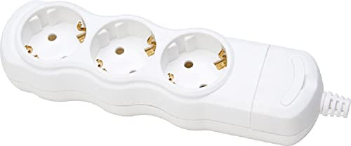 Kopp Schutzkontakt-Steckdosenleiste, 3-Fach, ohne Zuleitung und Stecker, arktis-weiß, 120301007