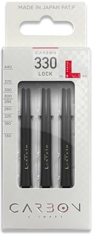 L-style Carbon Dart Shafts – Locked – 330 – Black