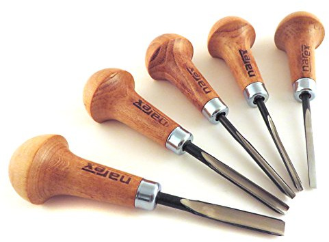 Narex 5 Piece Set Engraving Graving Palm Carving Chisels for Woodcut 868300