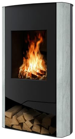 Kaminofen N-Line Nevada raumluftunabhängig schwarz / Naturstein 5kW