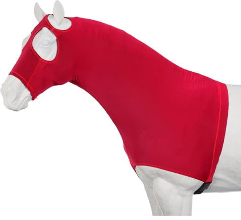 Tough1 Mane Stay Spandex Hood - Red - XLarge