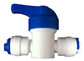 Rubinetto in line 0,6 cm/ valvola di chiusura / valvola di isolamento per tubi LLDPE da 0,6cm da frigorifero e freezer / sistema di filtraggio a osmosi inversa per tubazioni idrauliche.