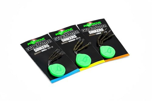 Korda Sinkers Weed Large, 6 Pack, Tungsten Impregnated, Pin Down Your Hook Link, Grip and Stay in Place, Easy to Thread On, Ultimate Precision and Stealth for Fishing Success, Ideal for Carp Anglers