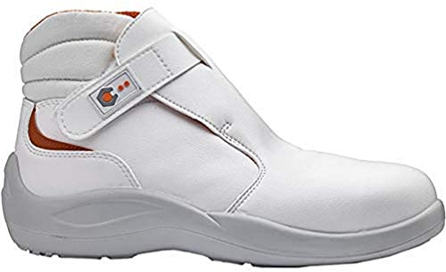 Base Protection Cromo Scarpa Antinfortunistica, da Uomo e Donna, Bianco/Arancione, Taglie 47