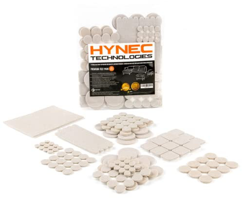 Hynec Premium Möbelschoner Filzgleiter Selbstklebend, Filzgleiter für Stühle, Bodenschoner für Stühle - 106 Teile, 7 GRÖSSEN, BEIGE, bodenschutz Stuhl