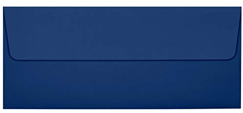 LUXPaper #10 Business Envelopes | Peel & Press | 4 1/8 x 9 1/2 | Navy Blue | 80lb. Text | 50 Qty