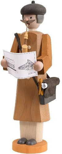 Seiffener Volkskunst | Räuchermann aus dem Erzgebirge Die Langen | Räucherfigur 30 cm | Räuchermännchen erzgebirgisches Original | 12706 | Architekt