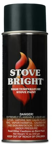 Stove Bright - High Heat Spray Paint | 1200°f Heat Resistant | Satin Finish For Wood Stoves, Fireplaces, Bbqs, Mufflers | Rust & Scratch Resistant | Charcoal Black Spray Paint For Metal | 12oz Can