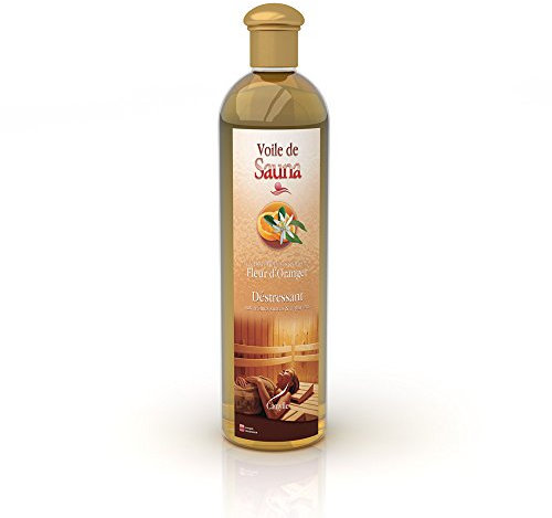 Camylle - Voile de Sauna Fleur D'Oranger - Fragrances à base d’Huiles Essentielles 100% Pures et Naturelles pour Sauna - Déstressant aux arômes suaves et captivants - 500ml