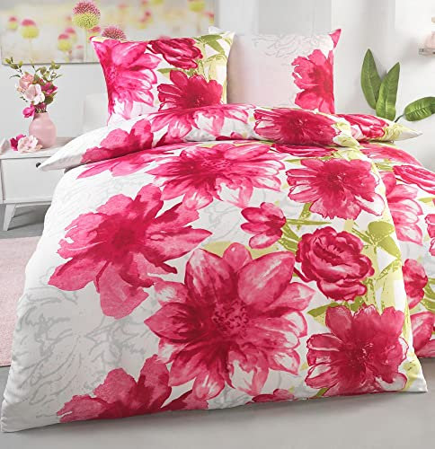 DreamHome 4 teilige Bettwäsche Mikrofaser AllSeason Bettbezug für Bettdecke, Steppdecken 135x200 und Kissen 80x80 Große Auswahl an Farben, Kissenbezug, Design - Motiv:Design 13