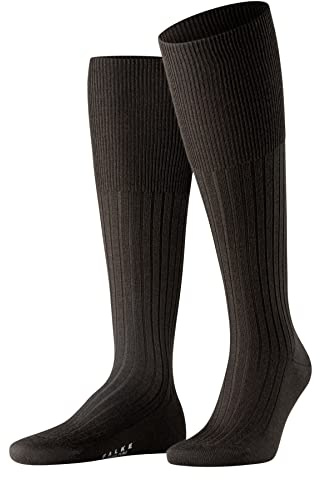 FALKE Bristol Pure M Kh lana al ginocchio tinta unita 1 paio, Calzini lunghi Uomo, Marrone Brown 5930, 39-40