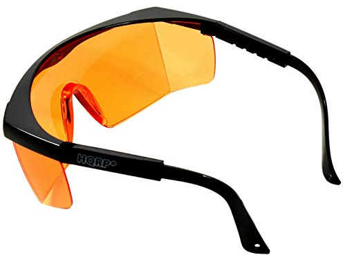 HQRP Orange tonade lätta UV-skyddsglasögon för medicinska laboratoriearbetare, tandhygienister, kirurgi, patologilaboratorium, solmätare