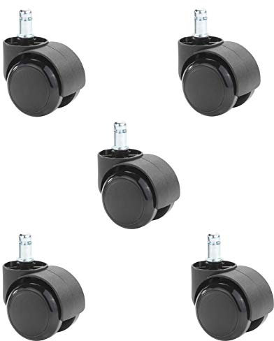 IDIMEX Set de 5 roulettes pour Sol Dur 11mm / 50mm