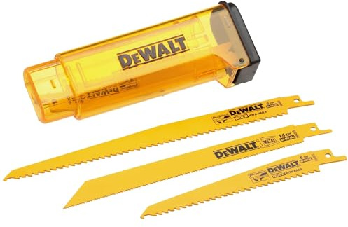 DEWALT Reciprocating Saw Blades, 10 Piece Bi-Metal Combination Set with Case, Various Sizes 6 In to 9 In, Longer Life (DW4898)