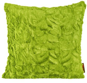 Fluffy Kissenhülle 40 x 40 cm kuschelweicher Plüsch in Felloptik (30 Grün) 1 Stück