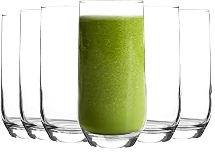 Lav Highball Tumbler Drinking Glasses Set. Pack of 6 Water Juice Tableware Glass, 315ml