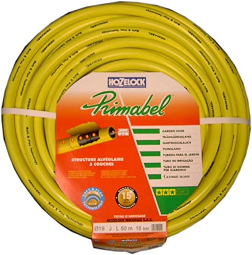 Hozelock Primabel Wasserschlauch, 50 m, 3/4 Zoll, gelb