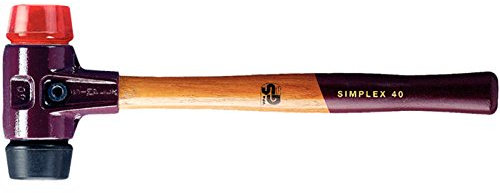 Halder 2310471 Schonhammer Simplex aus Hartgummi/Plastik, 40 mm