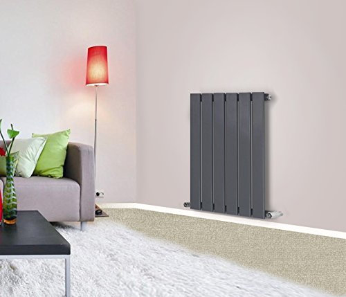 NRG 600x408mm Horizontal Flat Panel Single Column Radiator Designer Bathroom Central Heating Anthracite