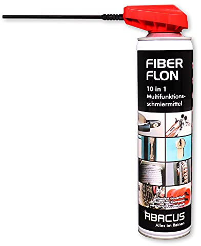 FIBER FLON 400 ml (3133) - Multifunktionsschmiermittel auf PTFE-Basis Schmiermittel Kettenspray Rostlöser Kriechöl Schneidöl Trennmittel Korrosionsschutz Kontaktspray Zahnradspray - ABACUS
