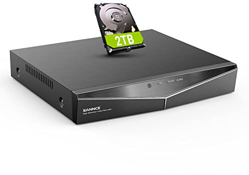 SANNCE DVR 16 Channel CCTV Camera Systems, 1080P Full HD 16CH DVR with Hard Drive 2TB, 5-in-1 Hybrid Digital Video Recorder Supports TVI AHD CVI CVBS Analog IP Security Cameras