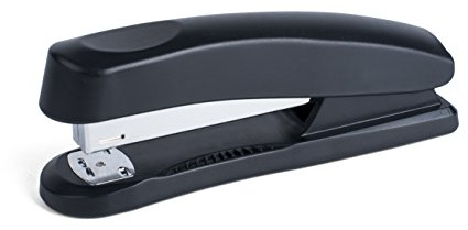 Pavo - Premium Half Strip Plastic Stapler Black/Up to 20 Sheets/Staple Type: 24/6 and 26/6