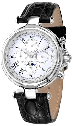 BERNY Orologio Automatico da Uomo Meccanico a Carica Automatica Orologio da Polso 3ATM Impermeabile Quadrante Multi-Funzionale Orologi di Moda Super Luminosi
