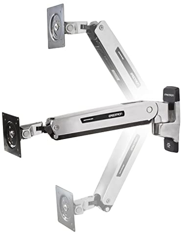 Ergotron – Interactive Arm LD, VESA TV Wall Mount – for Monitors or TVs Up to 42 Inches, 3.2-11.3kg – Polished Aluminum (45-361-026)
