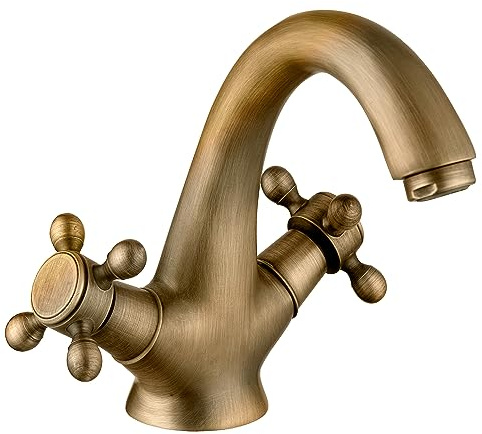 Grifo de lavabo serie Almendro en bronce