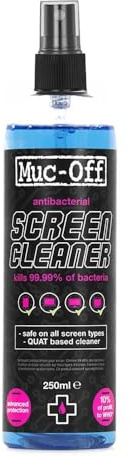 Muc-Off Screen Cleaner - Cleaner Spray for Phone, Laptop, and Electronics - Fight Germs - Streak-Free Biodegradable Formula - 250ml